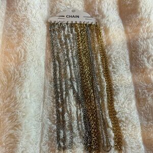 Gold and Silver Chain Necklace Set